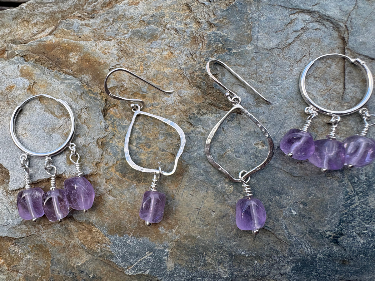 Amethyst Sterling Silver Earrings