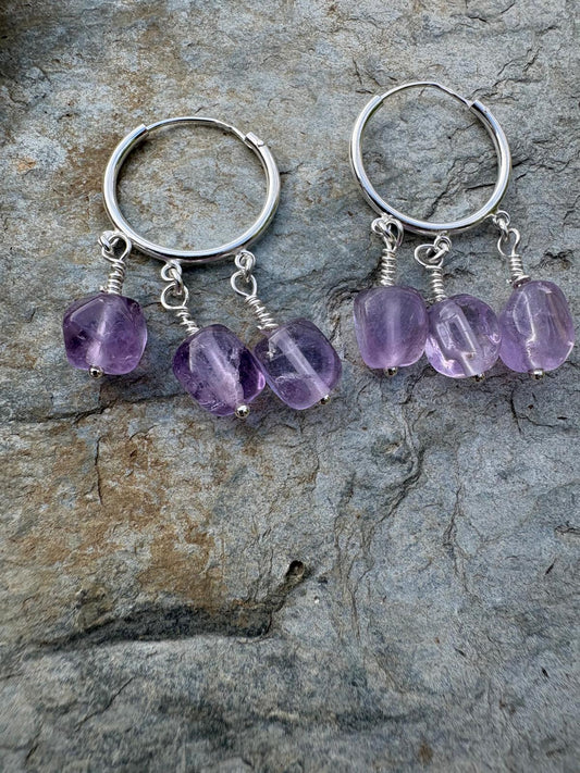 Amethyst Sterling Silver Earrings