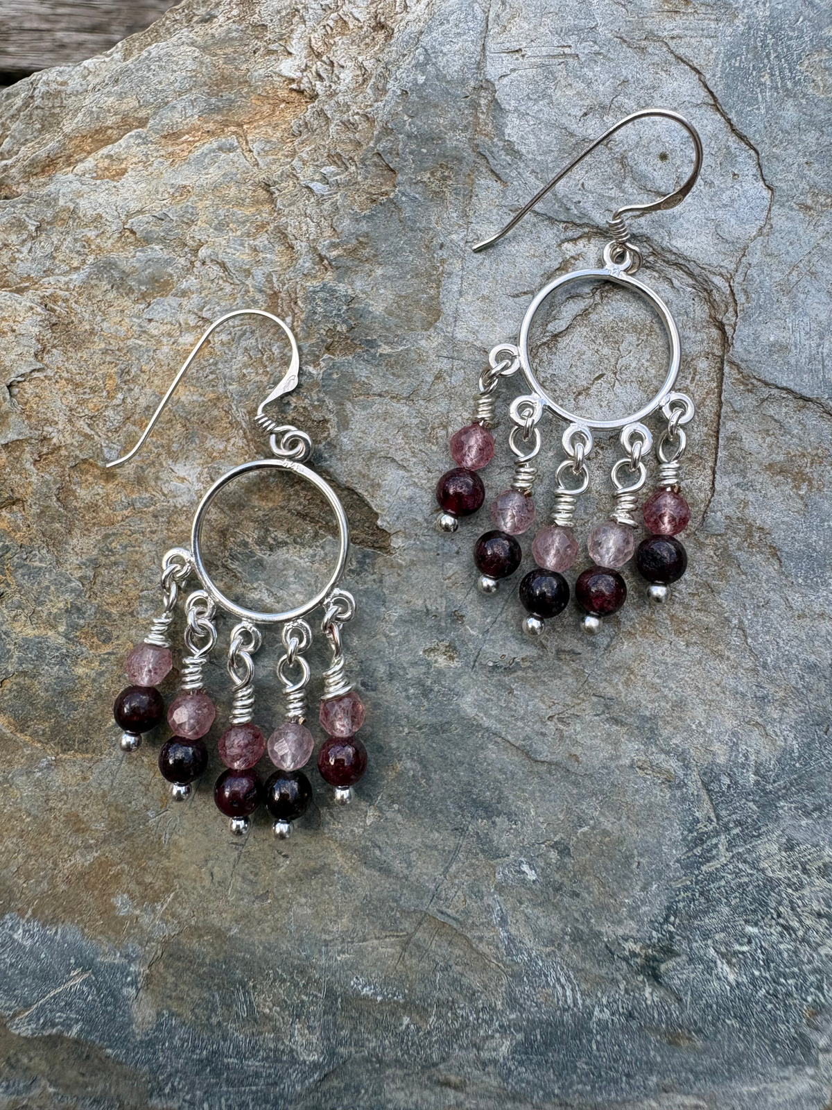Blushing romance chandelier earring