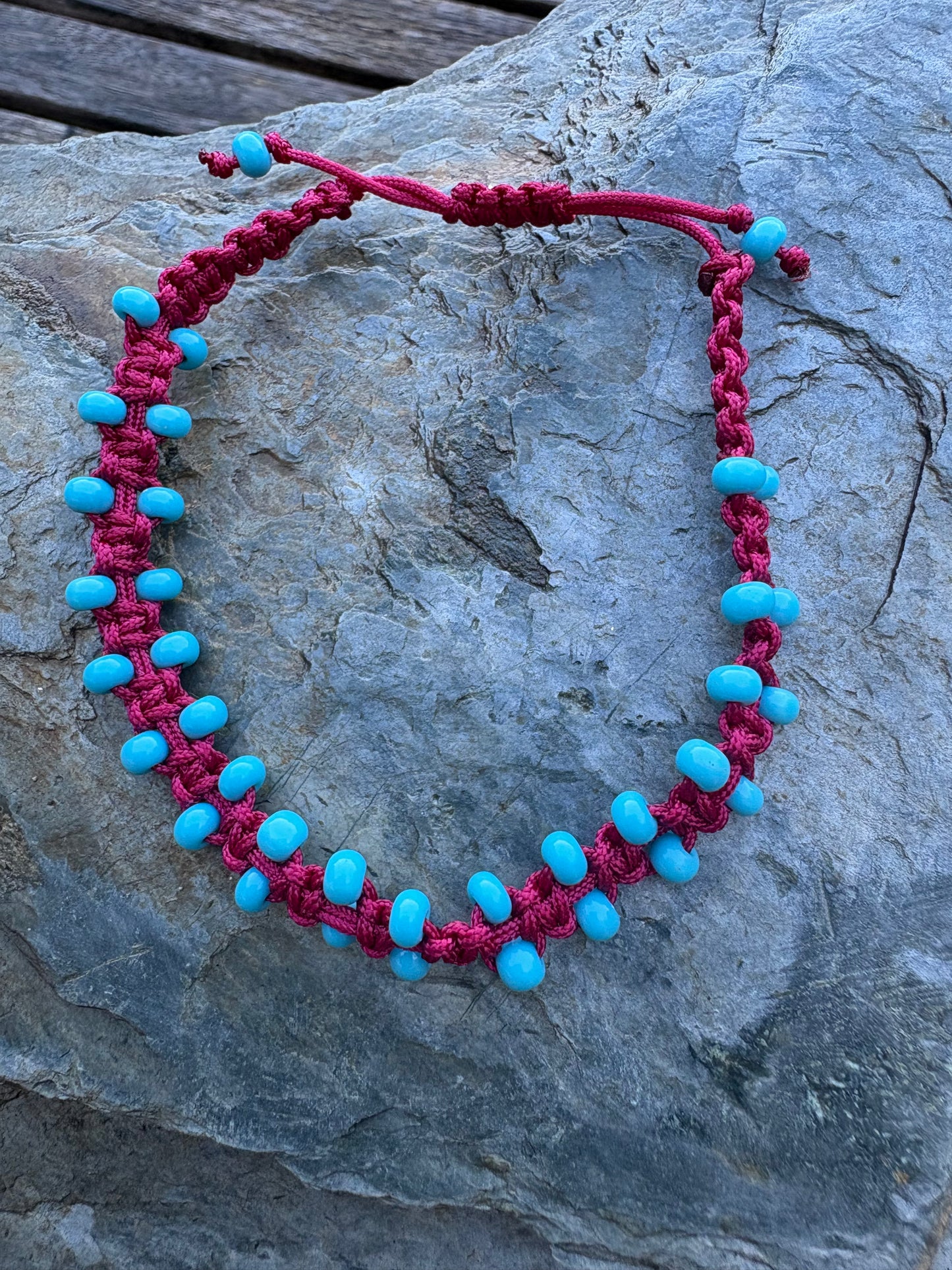 Turquoise Macrame Bracelet